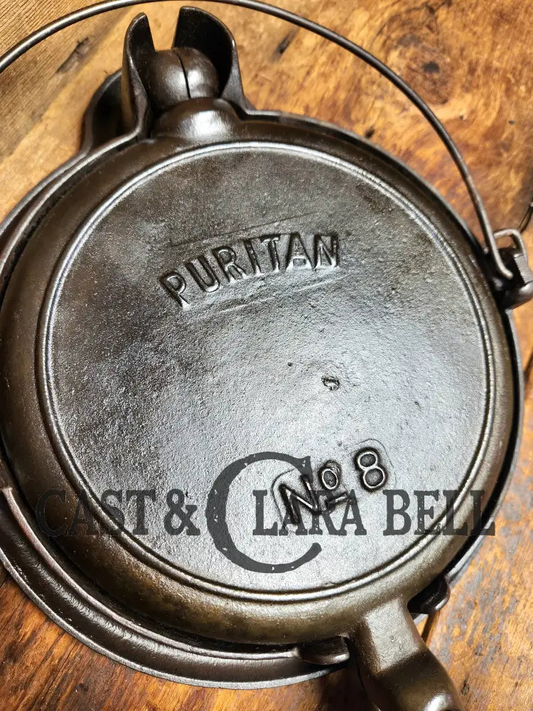 1920S Favorite Stove And Range Made Puritan No. 8 Waffle Iron With Low Base