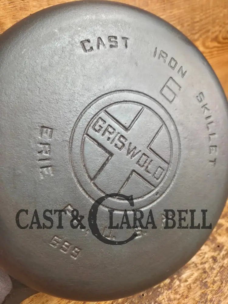 1920’s Griswold #6 Skillet with Large Block Logo and Smooth Bottom 699 Skillet