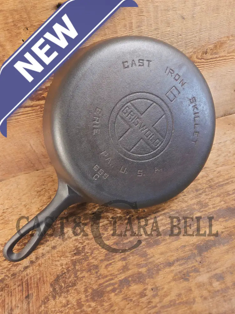 1920’s Griswold #6 Skillet with Large Block Logo and Smooth Bottom 699 C - Skillet