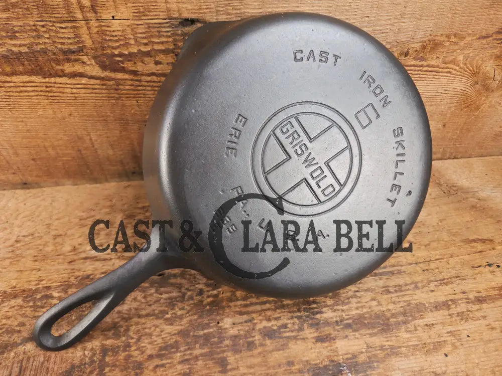1920’s Griswold #6 Skillet with Large Block Logo and Smooth Bottom 699 E Skillet