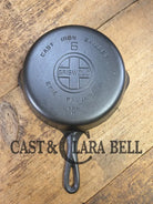 1920’s Griswold #6 Skillet with Large Block Logo and Smooth Bottom 699 H
