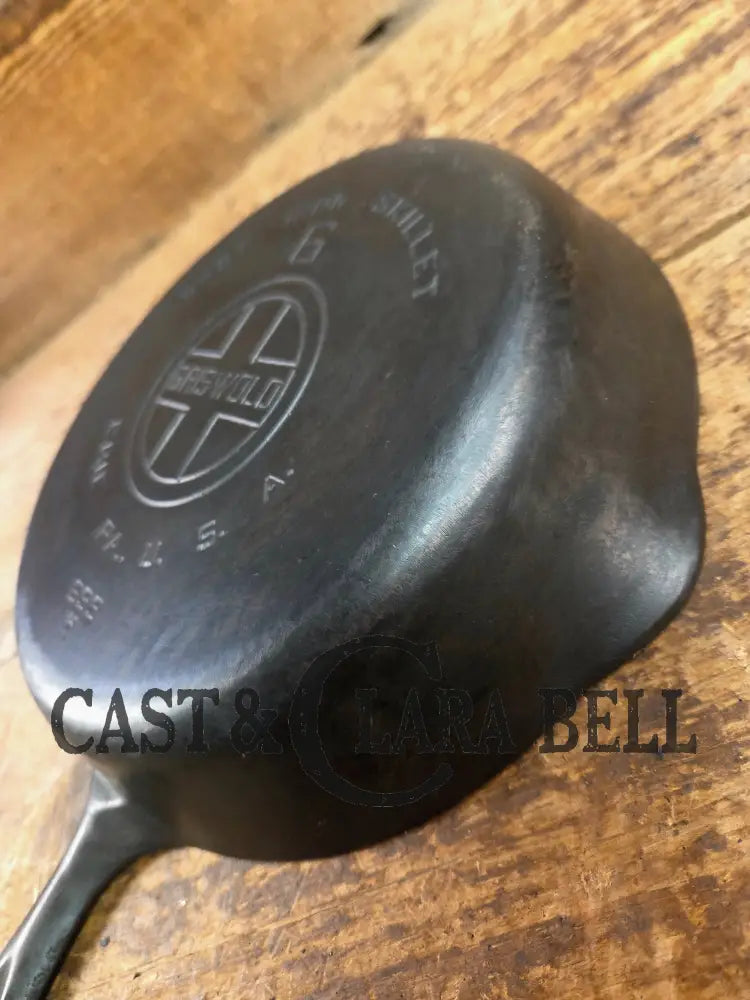 1920’s Griswold #6 Skillet with Large Block Logo and Smooth Bottom 699 H Skillet