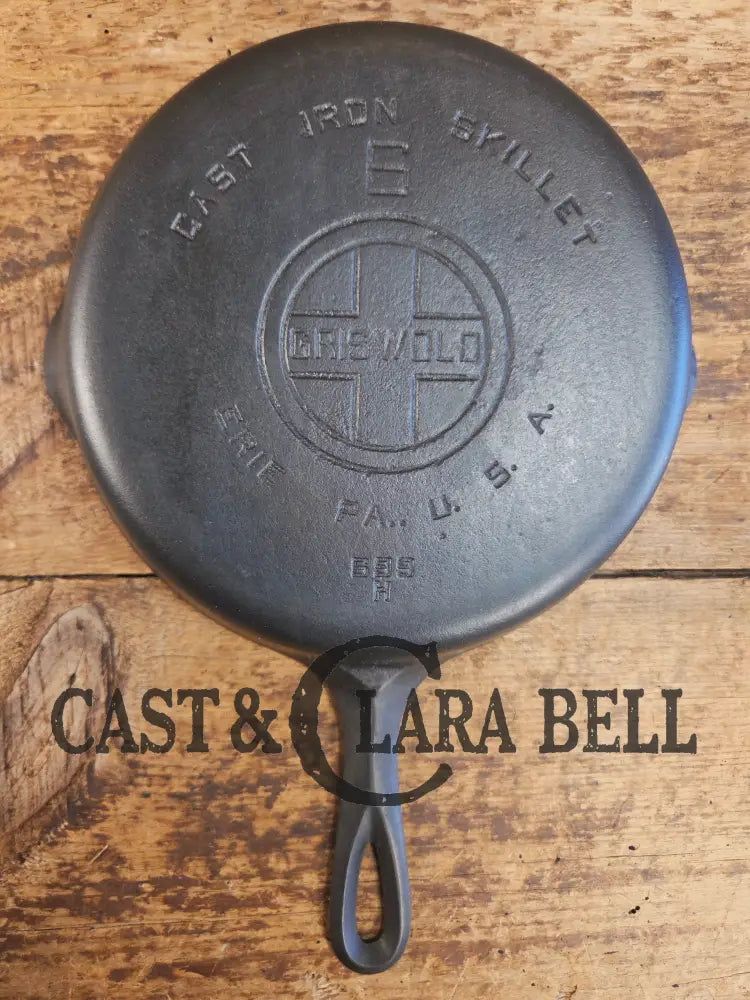 1920’s Griswold #6 Skillet with Large Block Logo and Smooth Bottom 699 H Skillet