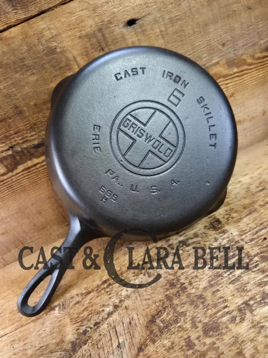 1920’s Griswold #6 Skillet with Large Block Logo and Smooth Bottom 699 H