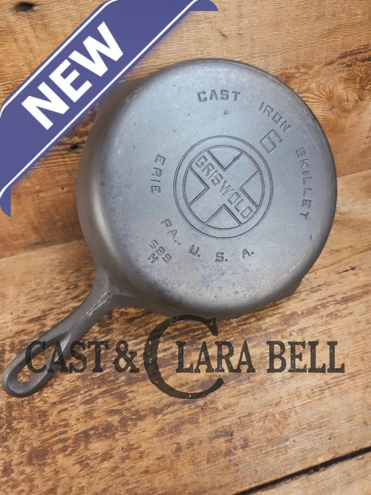 1920’s Griswold #6 Skillet with Large Block Logo and Smooth Bottom 699 H Skillet