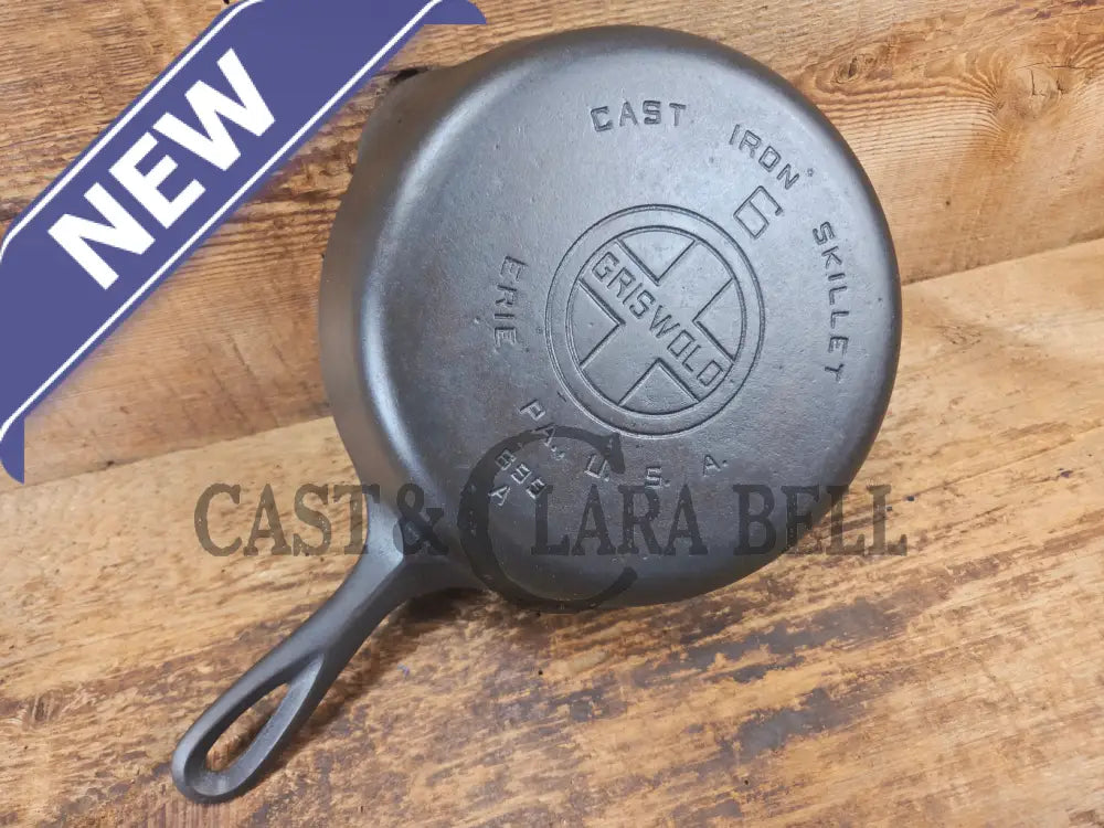1920’s Griswold #6 Skillet with Large Block Logo Smooth Bottom 699 A - Skillet