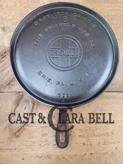 1920’S Griswold #8 Round Griddle 608. Amazing For Restored And Ready To Use!