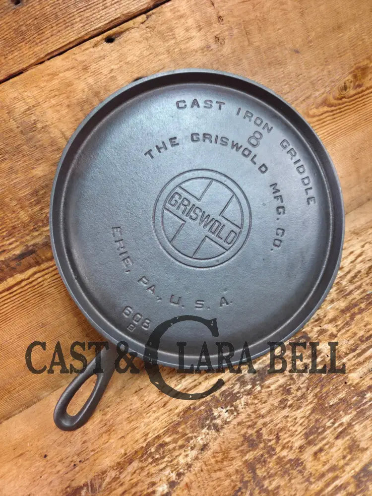 1920’s Griswold #8 Round Griddle 608 B. Collector grade and wonderful daily user! Griddle