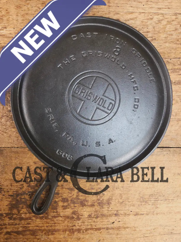 1920’s Griswold #8 Round Griddle 608. Collector grade and wonderful daily user! Griddle