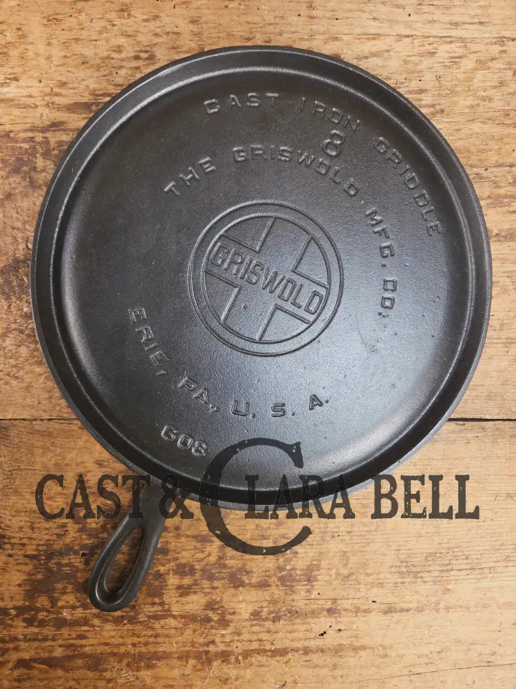 1920’s Griswold #8 Round Griddle 608. Collector grade and wonderful daily user! Griddle