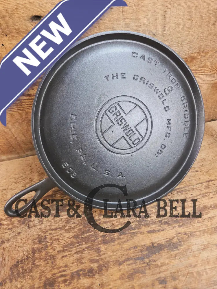 1920's Griswold #8 Round Griddle, 608. Collector grade and wonderful d ...