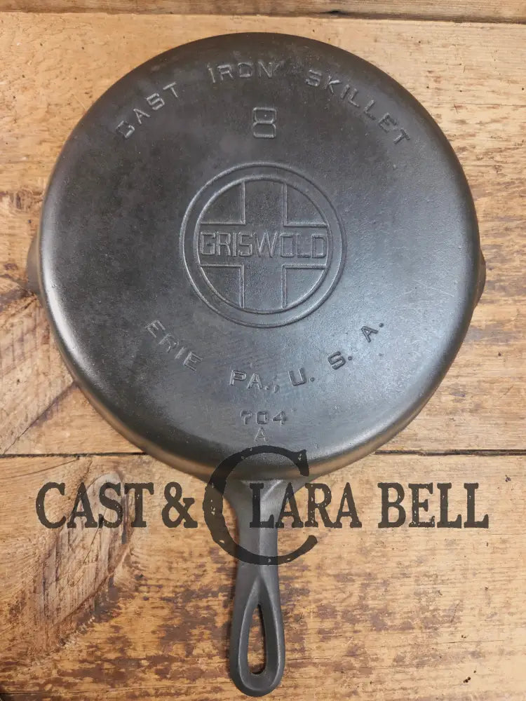1920’s Griswold #8 Skillet with Large Block Logo and Smooth Bottom 704 A Skillet