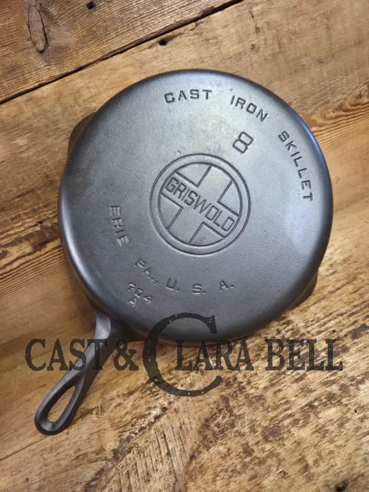 1920’s Griswold #8 Skillet with Large Block Logo and Smooth Bottom 704 A Skillet