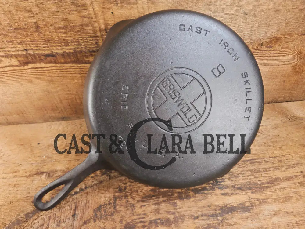 1920’s Griswold #8 Skillet with Large Block Logo and Smooth Bottom 704 F Skillet