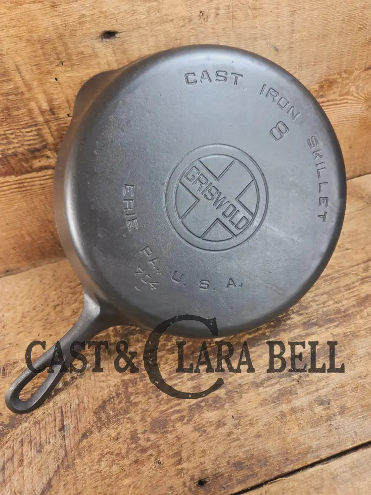 1920’s Griswold #8 Skillet with Large Block Logo and Smooth Bottom 704 J Skillet