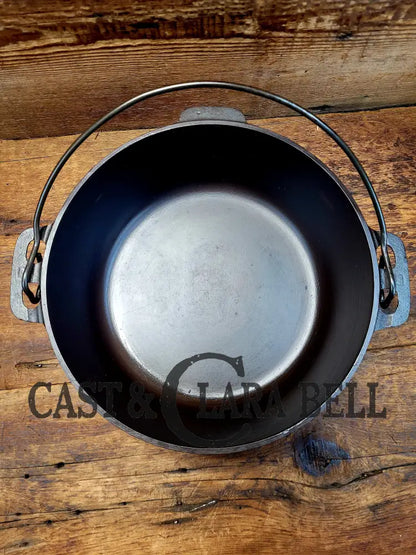 1920’S Griswold #8 Tite-Top Cast Iron Dutch Oven With Large Block Logo 833 A And High Dome Lid