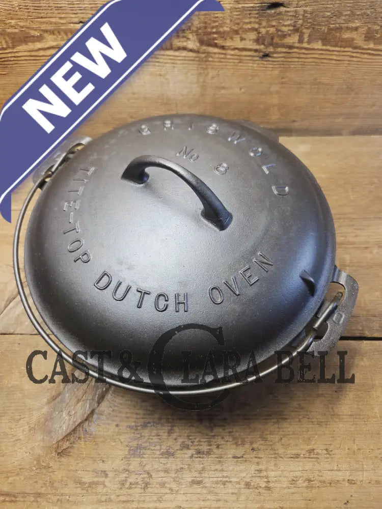 1920’s Griswold #8 Tite-Top Cast Iron Dutch Oven with Large Block Logo 833 and High Dome Lid with Block Logo 2551
