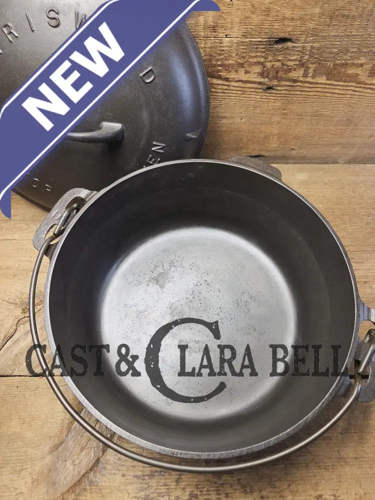 1920’s Griswold #8 Tite-Top Cast Iron Dutch Oven with Large Block Logo 833 and High Dome Lid with Block Logo 2551