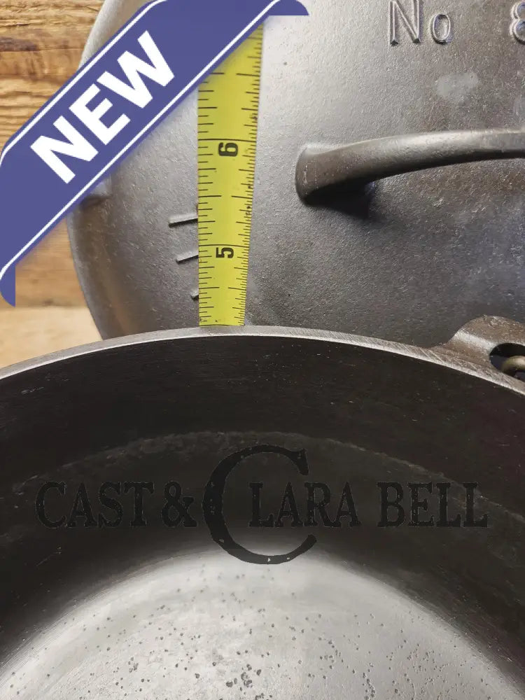 1920’s Griswold #8 Tite-Top Cast Iron Dutch Oven with Large Block Logo 833 and High Dome Lid with Block Logo 2551