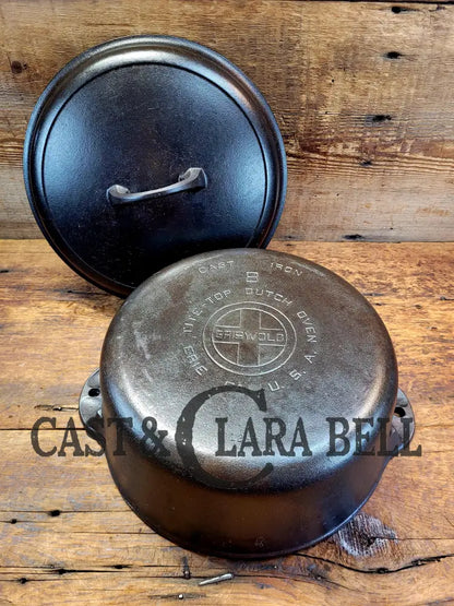 1920’S Griswold #8 Tite-Top Dutch Oven (No Bail) With Block Logo Erie Pa Usa 1295 Self Basting