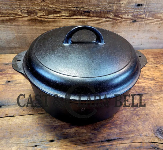 1920’S Griswold #8 Tite-Top Dutch Oven (No Bail) With Block Logo Erie Pa Usa 1295 Self Basting