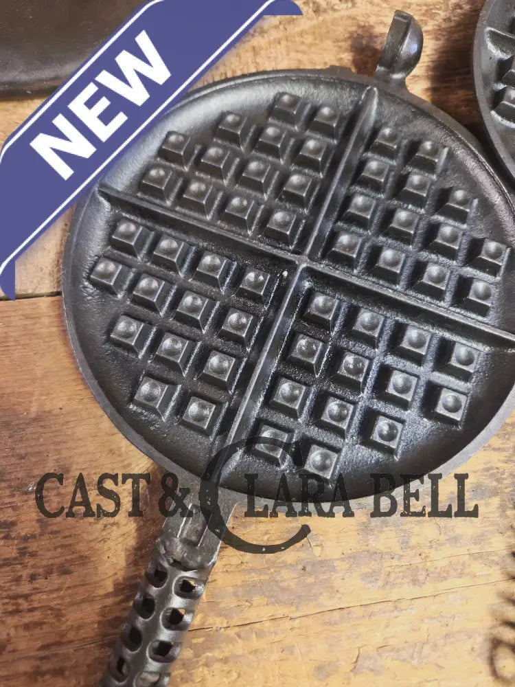1920’s Griswold No. 8 Waffle Iron (885/886) with Tall Base #8D! Beautifully restored and ready to make crispy waffles!