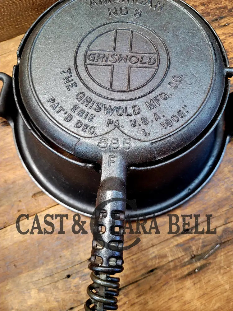 1920’S Griswold No. 8 Waffle Iron (885/885) With Tall Base #88! Beautifully Restored And Ready To