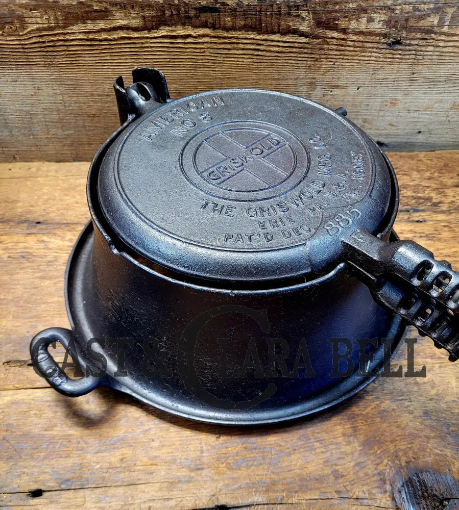 1920’S Griswold No. 8 Waffle Iron (885/885) With Tall Base #88! Beautifully Restored And Ready To