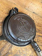 1920’s Griswold No. 8 Waffle Iron (886/885) with original handles & short base 795 - Waffle Iron