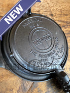 1920’s Griswold No. 8 Waffle Iron (886/885) with original handles & short base 795 - Waffle Iron