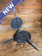 1920’s Griswold No. 8 Waffle Iron (886/885) with original handles & short base 795 - Waffle Iron