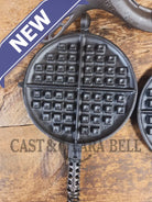 1920’s Griswold No. 8 Waffle Iron (886/885) with original handles & short base 795 (restored pitting) - Waffle Iron