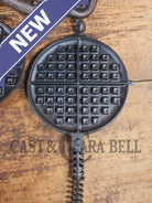 1920’s Griswold No. 8 Waffle Iron (886/885) with original handles & short base 795 (restored pitting) - Waffle Iron