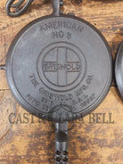 1920’s Griswold No. 8 Waffle Iron (886/885) with original handles & short base 884 - Waffle Iron