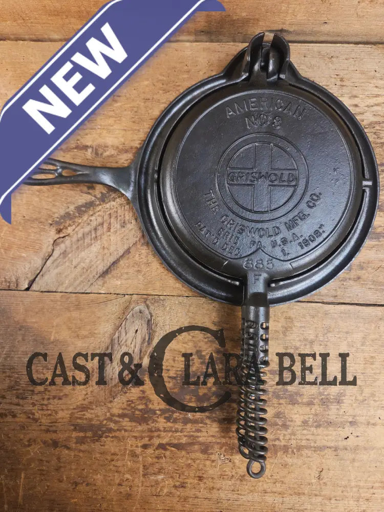 1920’s Griswold No. 8 Waffle Iron (886/885) with short base 795 Waffle Iron