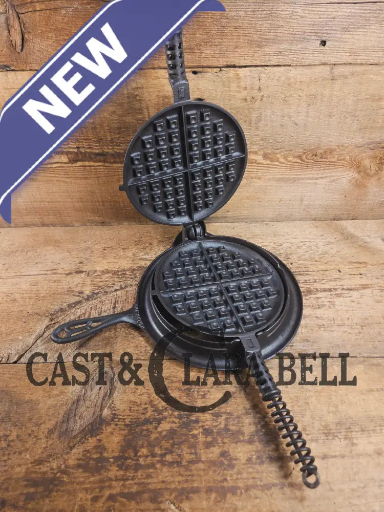 1920’s Griswold No. 8 Waffle Iron (886/885) with short base 795 raised Griswold Waffle Iron