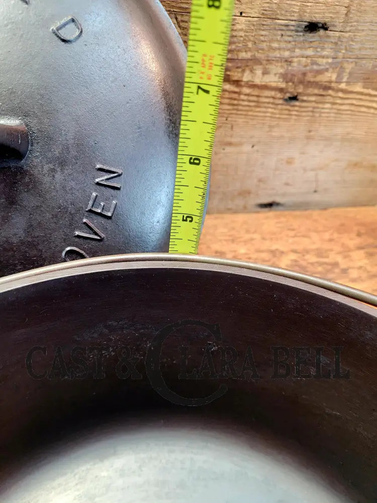 Priced To Sell! 1920’S Griswold No. 9 Tite Top Dutch Oven (834) With Large Block Logo And Low Lid