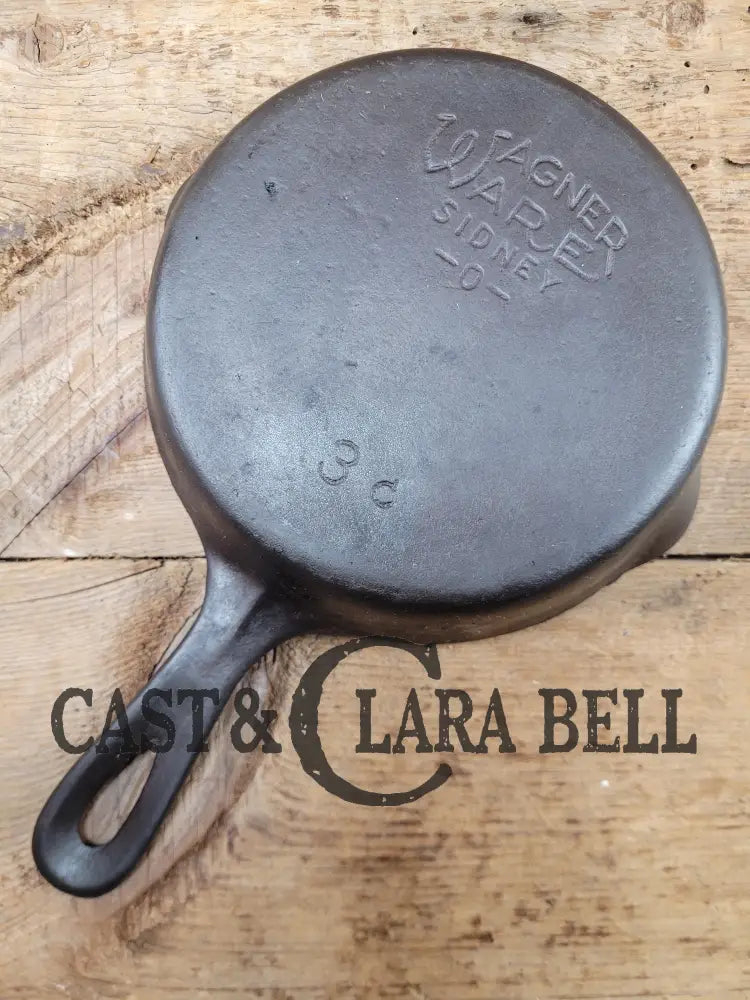 1920’S Unique Wagner Ware #3 Egg Skillet With Stylized Logo 3 C. Restored And Ready To Use!