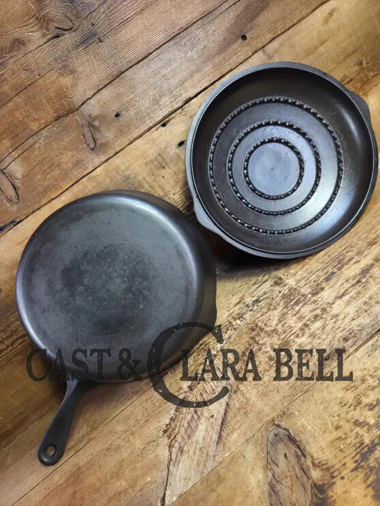 1920’s Wagner Ware #8 Deep Skillet with Lid. Perfect chicken fryer! Restored and Ready to Use! Skillet