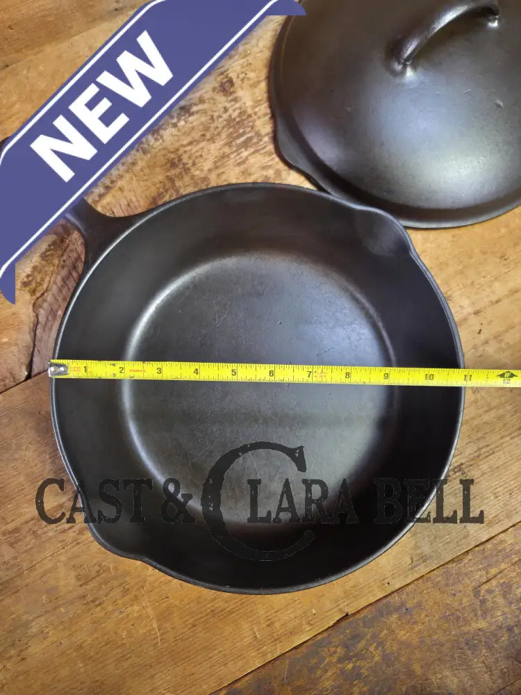 1920’s Wagner Ware #8 Deep Skillet with Lid. Perfect chicken fryer! Restored and Ready to Use! Skillet