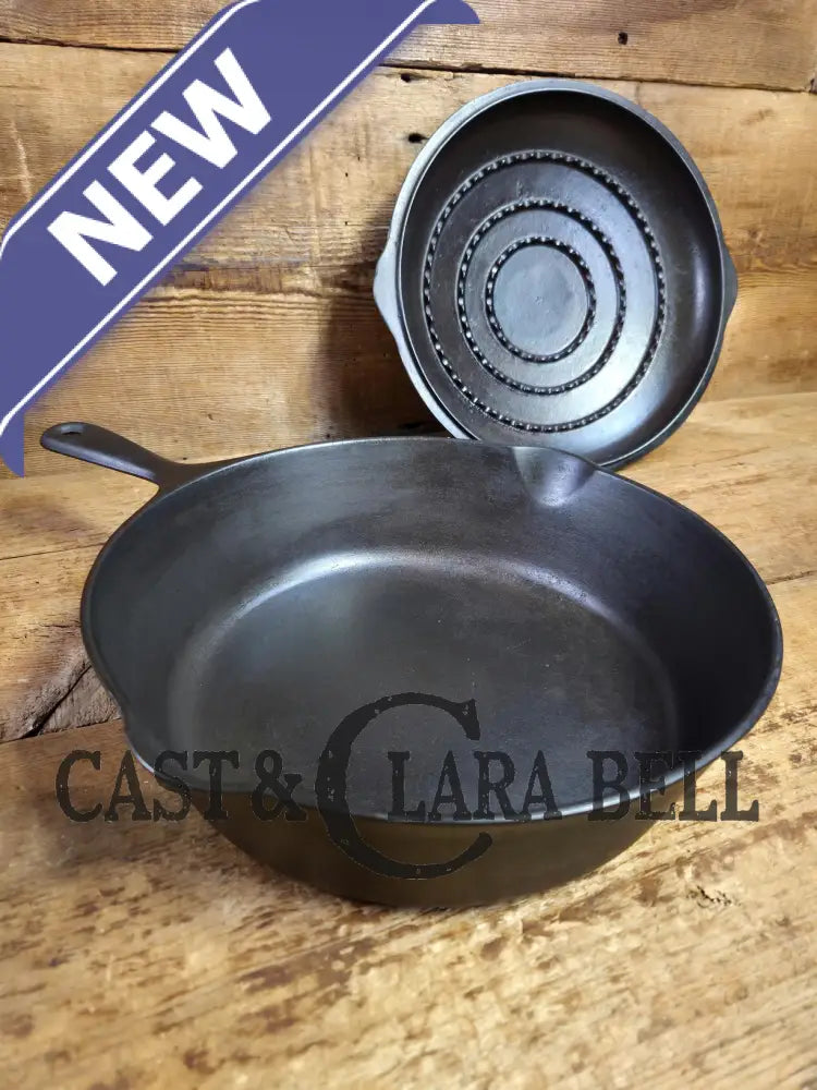 1920’s Wagner Ware #8 Deep Skillet with Lid. Perfect chicken fryer! Restored and Ready to Use! Skillet