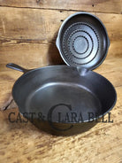 1920’s Wagner Ware #8 Deep Skillet with Lid. Perfect chicken fryer! Restored and Ready to Use! Skillet