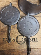 1920’s Wardway by Wagner Cast iron Waffle Iron. These are not found often beautiful every day waffle iron with a cool