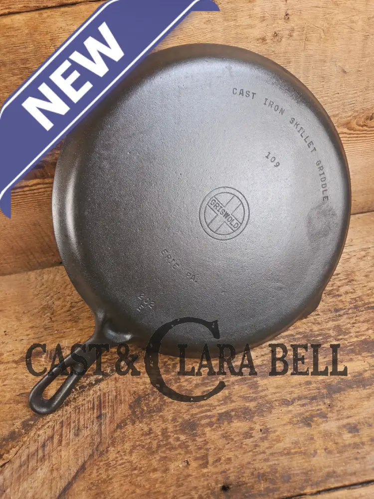 1930’s #9 Griswold Small Block Skillet Griddle (#109) #202. We use ours daily for grilled cheese omelets and more!