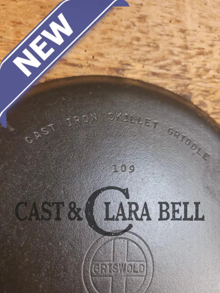 1930’s #9 Griswold Small Block Skillet Griddle (#109) #202. We use ours daily for grilled cheese omelets and more!