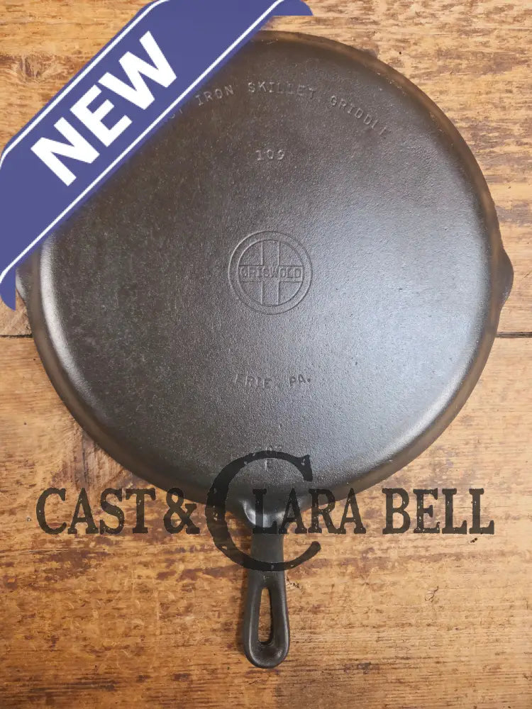 1930’s #9 Griswold Small Block Skillet Griddle (#109) #202. We use ours daily for grilled cheese omelets and more!