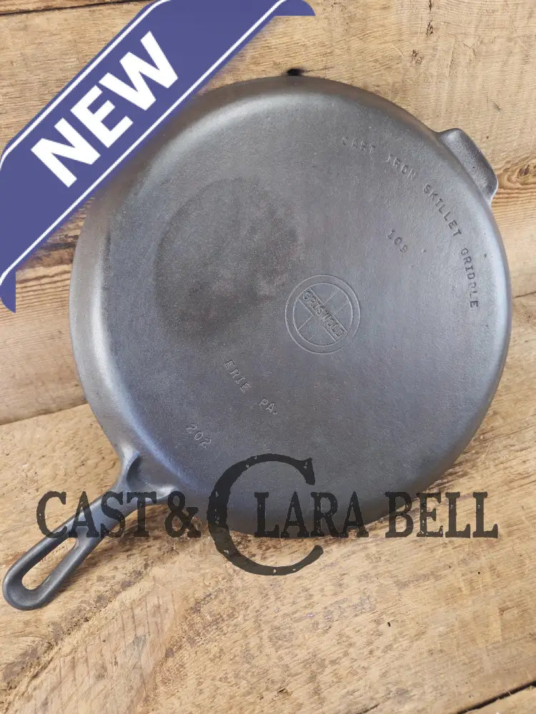 1930’s #9 Griswold Small Block Skillet Griddle (#109) #202. We use ours daily for grilled cheese omelets and more!