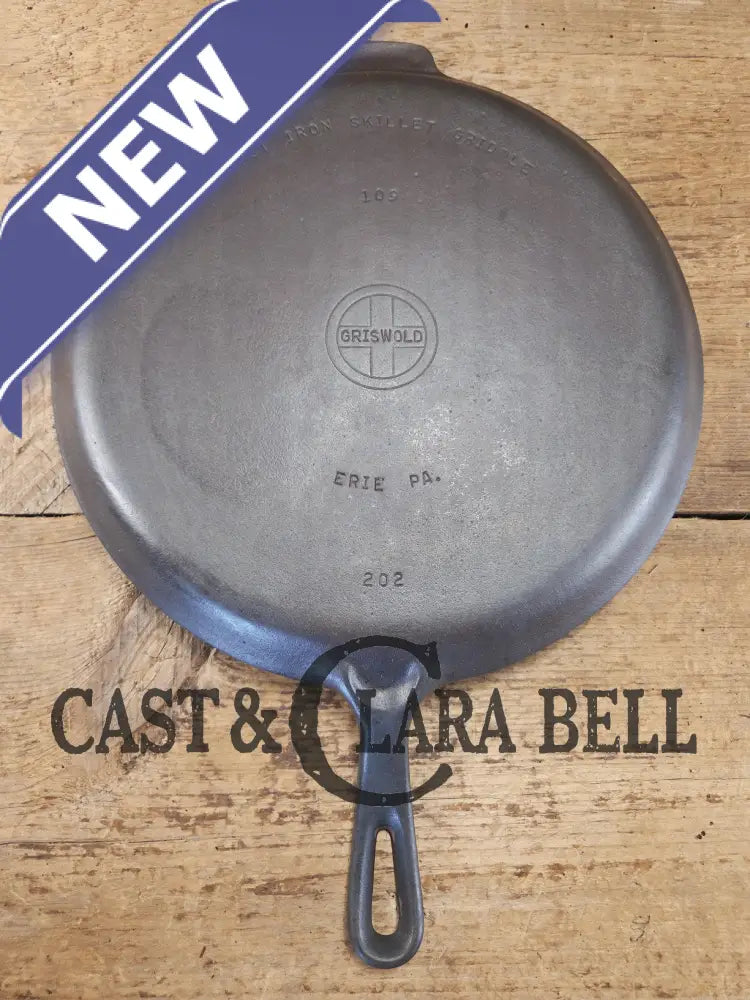 1930’s #9 Griswold Small Block Skillet Griddle (#109) #202. We use ours daily for grilled cheese omelets and more!
