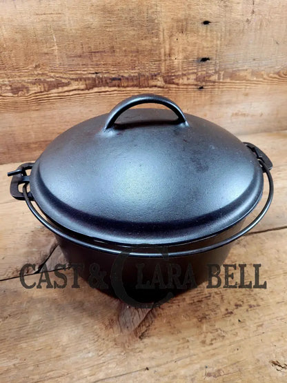 1930’S Beautiful Fully Restored Wagner #8 Dutch Oven With Sawtooth Drip Style Lid. Perfect For