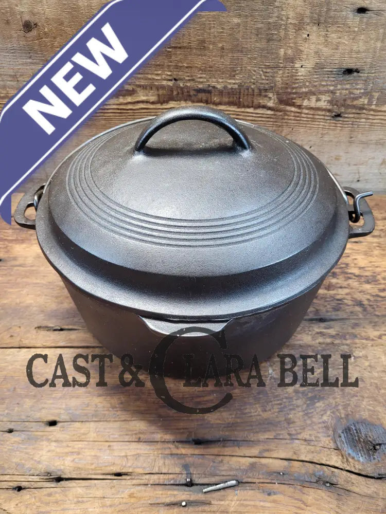 1930’S Beautiful Fully Restored Wagner #8 Dutch Oven With Sawtooth Drip Style Lid. Perfect For